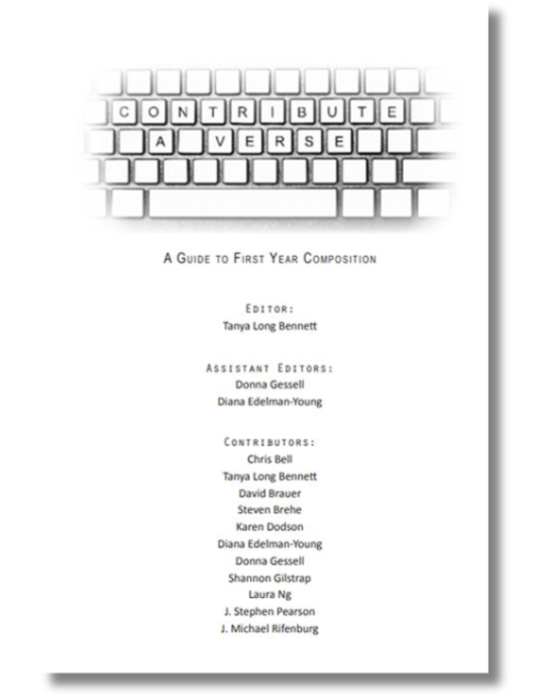 Contribute a Verse: An introduction to First Year Composition book cover