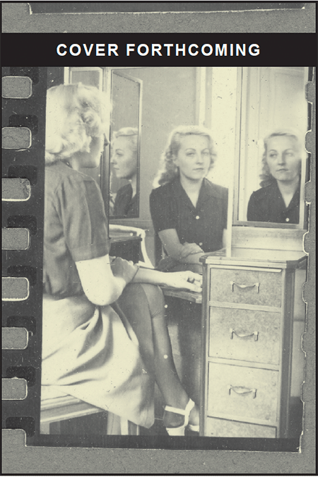 Cover forthcoming image for Splintered Shadows: Recovering a French Résistante by Marilyn F. Moriarty. Cover features a vintage photo of a woman sitting in front of a vanity mirror, looking past her reflections in the panes. Text at the top reads "cover forthcoming."